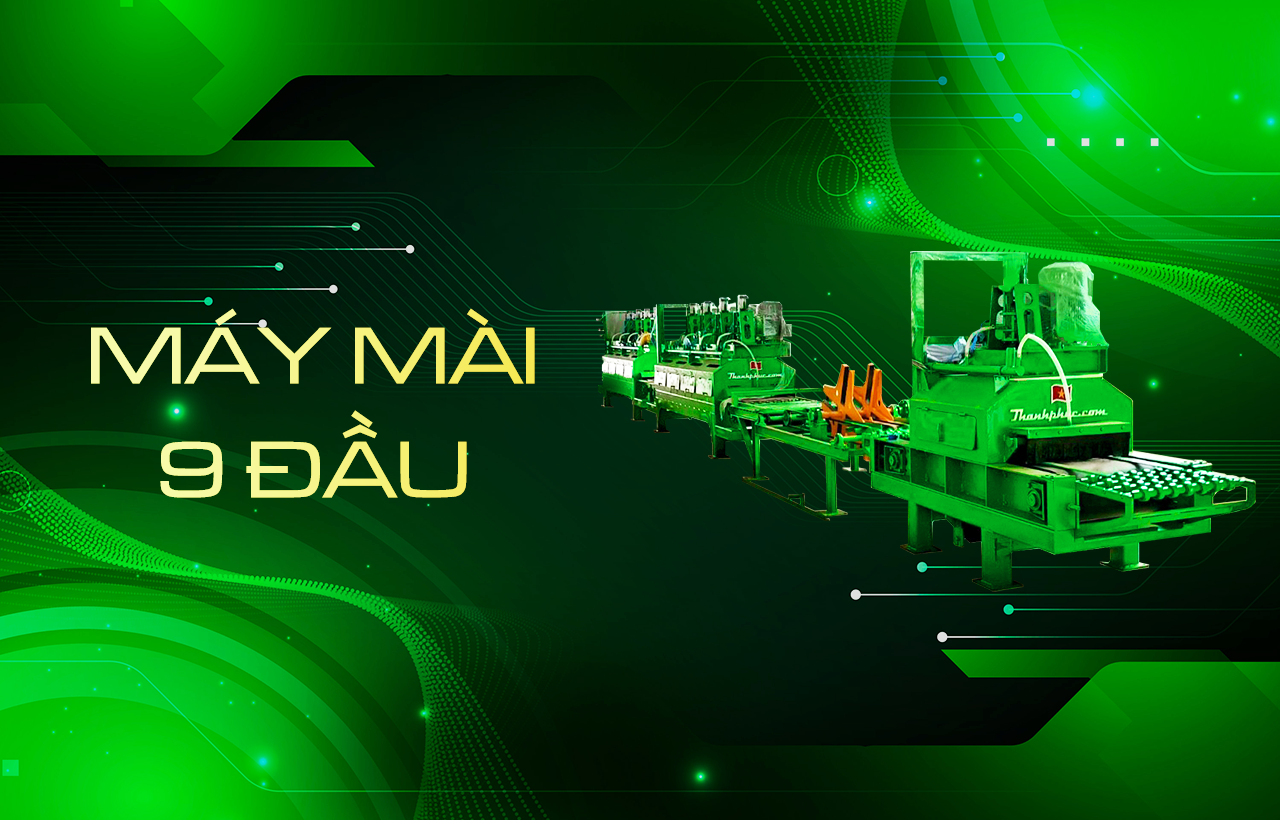 Máy mài gạch Terrazzo 9 đầu