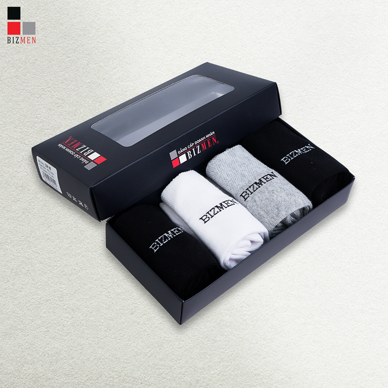 Tất cotton cổ ngắn siêu thoáng, kháng khuẩn Bizmen CSP.09