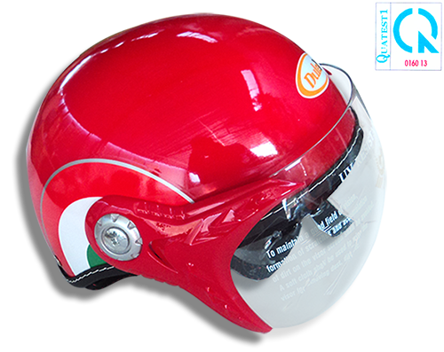 Mũ bảo hiểm vespa đỏ có kính - Mũ Bảo Hiểm á Long - Công Ty Cổ Phần á Long