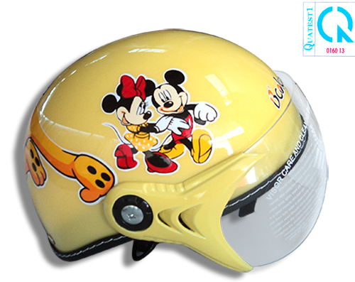 Mũ bảo hiểm chuột Mickey có kính
