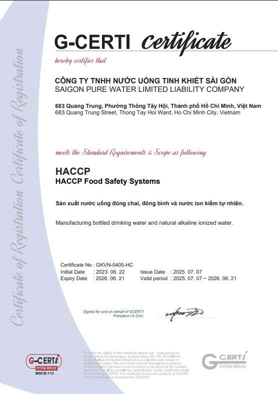 Chứng nhận HACCP