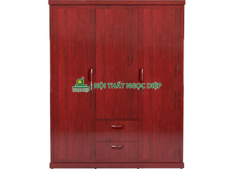 Tủ áo gỗ sơn PU TA3B2N - Nội Thất Ngọc Diệp - Công Ty TNHH Thương Mại Và Sản Xuất Ngọc Diệp