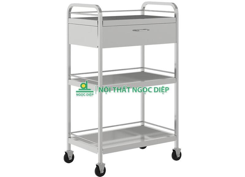 Xe đẩy y tế XE3T01I - Nội Thất Ngọc Diệp - Công Ty TNHH Thương Mại Và Sản Xuất Ngọc Diệp