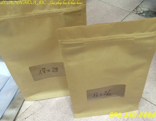 Túi Zipper giả Kraft - Bao Bì Lê ánh Hoa - Công Ty TNHH Sản Xuất Thương Mại Và Dịch Vụ Lê ánh Hoa