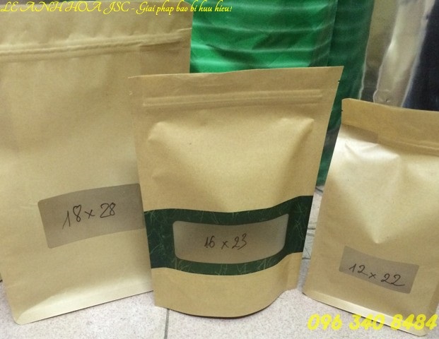 Túi Zipper giả Kraft - Bao Bì Lê ánh Hoa - Công Ty TNHH Sản Xuất Thương Mại Và Dịch Vụ Lê ánh Hoa