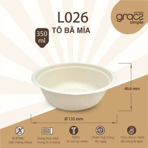 Tô bã mía L026 - Bao Bì Lê ánh Hoa - Công Ty TNHH Sản Xuất Thương Mại Và Dịch Vụ Lê ánh Hoa