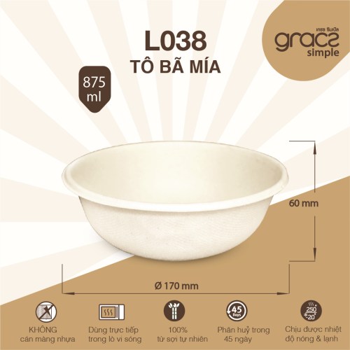 Tô bã mía L038 - Bao Bì Lê ánh Hoa - Công Ty TNHH Sản Xuất Thương Mại Và Dịch Vụ Lê ánh Hoa