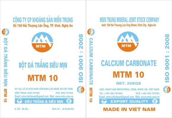 MTM10 - Bột Đá Trắng MTM - Công Ty CP Khoáng Sản Miền Trung