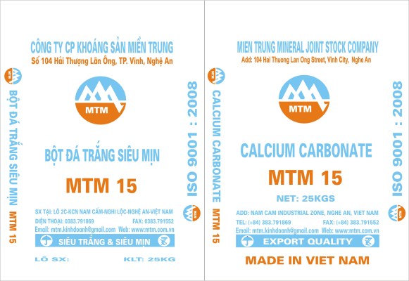 MTM15 - Bột Đá Trắng MTM - Công Ty CP Khoáng Sản Miền Trung