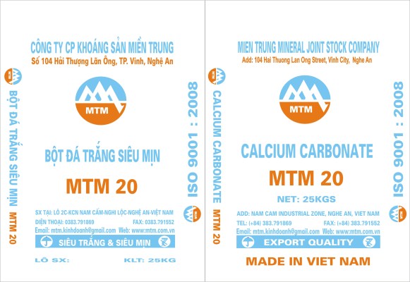 MTM20 - Bột Đá Trắng MTM - Công Ty CP Khoáng Sản Miền Trung
