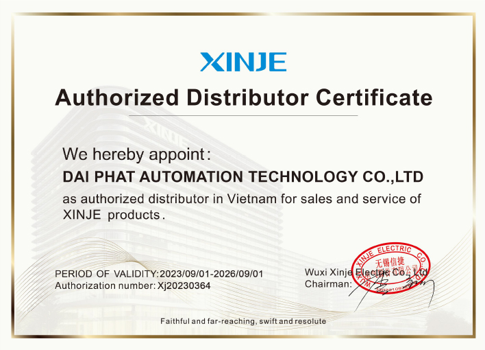 Chứng nhận NPP Xinje