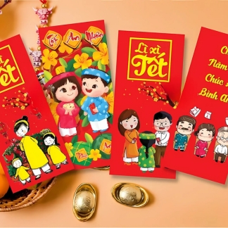 Bao lì xì đẹp, giá rẻ 2026 - Văn Phòng Phẩm Ba Nhất - Công Ty TNHH Văn Phòng Phẩm Ba Nhất
