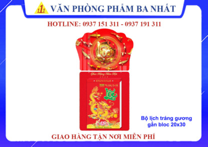 Lịch tráng gương gắn bloc gấp gọn - Văn Phòng Phẩm Ba Nhất - Công Ty TNHH Văn Phòng Phẩm Ba Nhất