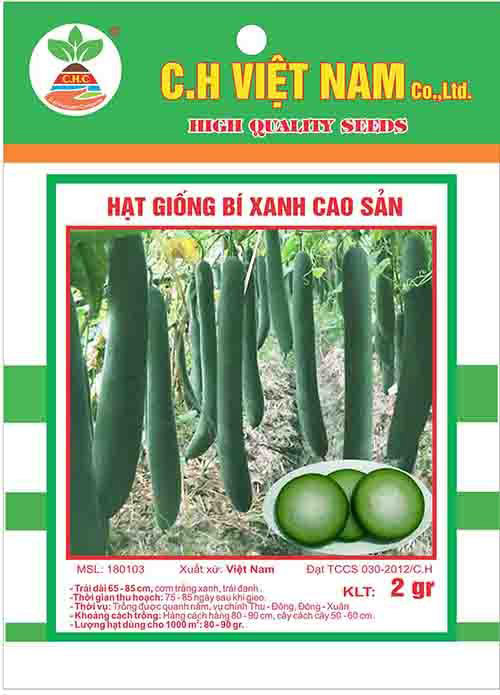 Hạt giống bí xanh cao sản - Hạt Giống Cây Trồng C.H Việt Nam - Công Ty TNHH C.H Việt Nam