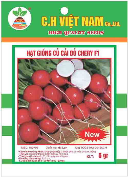 Hạt giống củ cải đỏ cherry F1 - Hạt Giống Cây Trồng C.H Việt Nam - Công Ty TNHH C.H Việt Nam