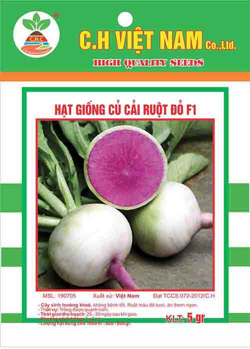 Hạt giống củ cải ruột đỏ F1 - Hạt Giống Cây Trồng C.H Việt Nam - Công Ty TNHH C.H Việt Nam