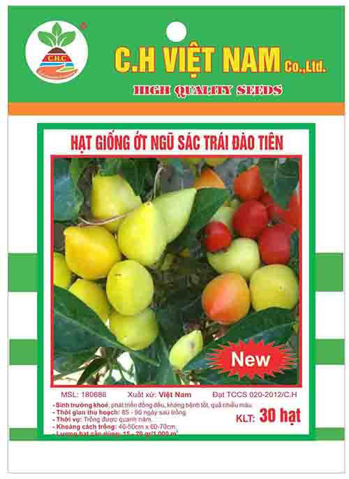 Hạt giống ớt ngữ sắc trái đào tiên - Hạt Giống Cây Trồng C.H Việt Nam - Công Ty TNHH C.H Việt Nam