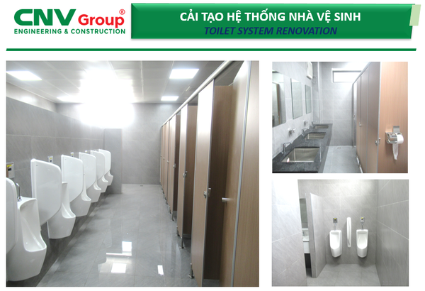 Cải tạo hệ thống nhà vệ sinh - Tổng Thầu Thi Công Công Nghiệp - Công Ty Cổ Phần Tập Đoàn Công Nghiệp Việt (CNVGROUP)