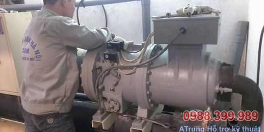 Thay thế bình ngưng Condenser công suất 40Hp - Cơ Điện Lạnh Hà Nội - Công Ty TNHH Dịch Vụ Công Nghệ Số 1 Việt Nam
