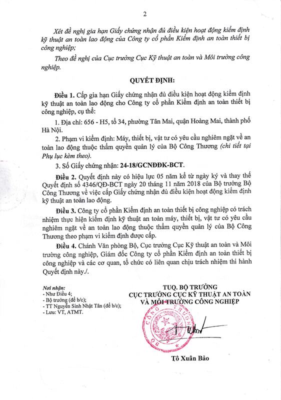 Bộ công thương SIE