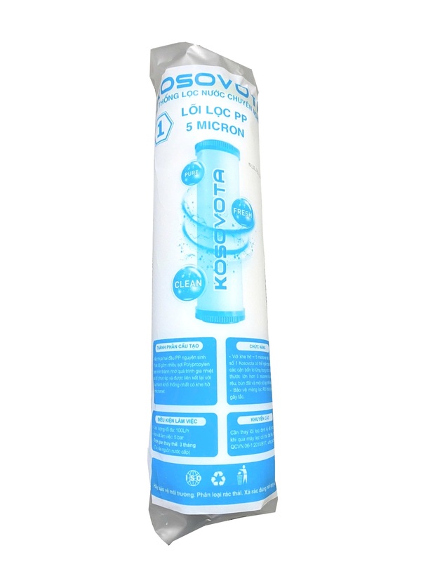 Lõi lọc số 1: PP 5 Micromet Kosovota 10inch - Kosovota - Hệ Thống Lọc Nước - Công Ty TNHH Một Thành Viên Sản Xuất, Dịch vụ Và Thương Mại Minh Thư
