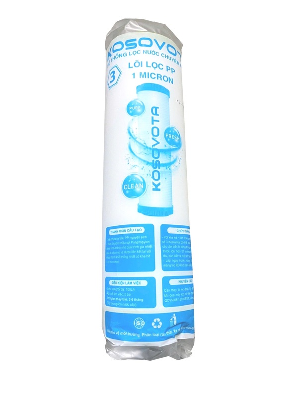 Lõi lọc số 3: PP 1 Micromet Kosovota 10inch - Kosovota - Hệ Thống Lọc Nước - Công Ty TNHH Một Thành Viên Sản Xuất, Dịch vụ Và Thương Mại Minh Thư