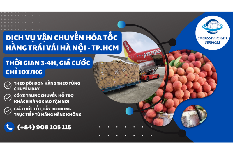 Dịch vụ vận chuyển đường hàng không - Khai Báo Hải Quan Embassy - Công Ty Liên Doanh Embassy