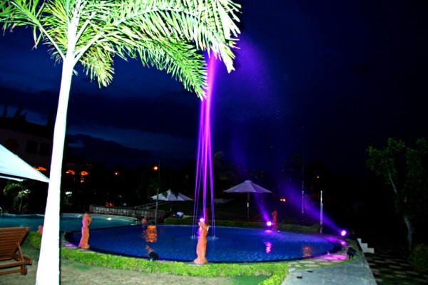 Pool with night view