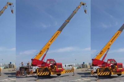 Xe cẩu trục bánh lốp