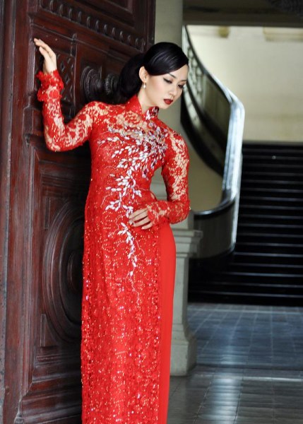 Kết cườm áo dài