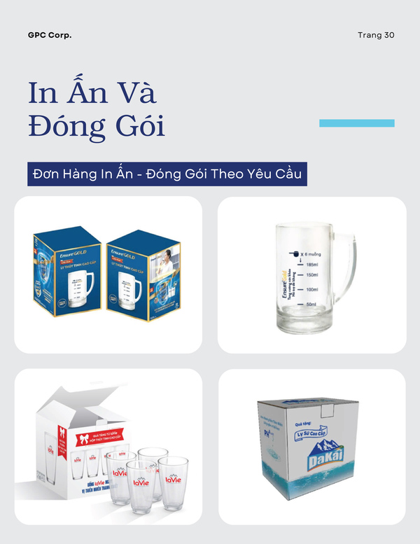 Đơn hàng in ấn và đóng gói theo yêu cầu