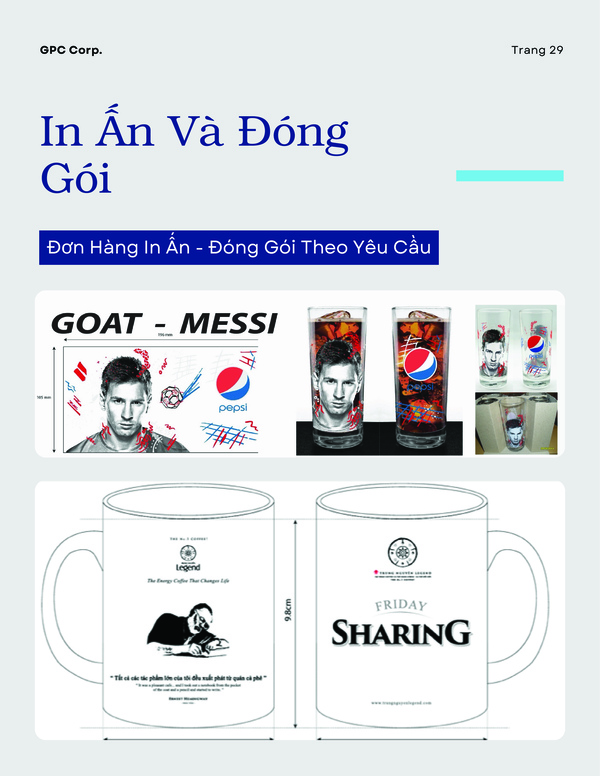 Đơn hàng in ấn và đóng gói theo yêu cầu