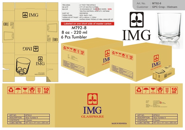 Ly cốc thủy tinh