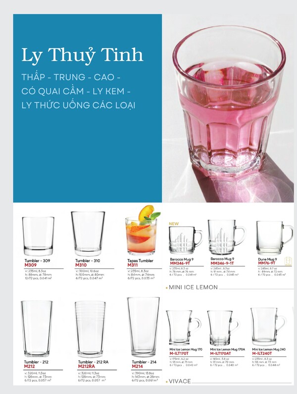 Ly cốc thủy tinh