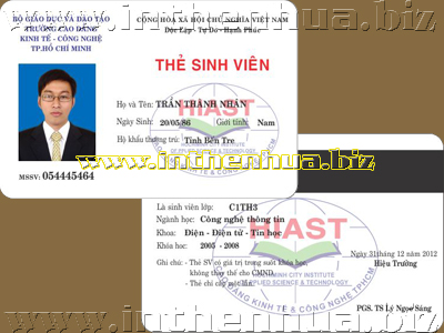 Thẻ sinh viên cao đẳng - Dây Đeo Thẻ Vĩnh Trường Lộc - Công Ty TNHH TM Vĩnh Trường Lộc