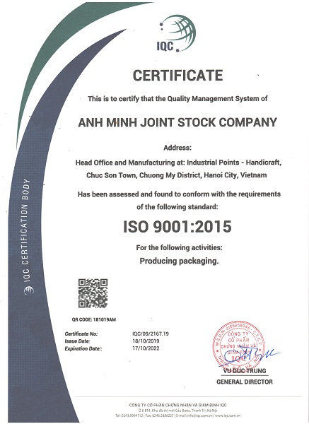 Chứng nhận ISO 9001:2015