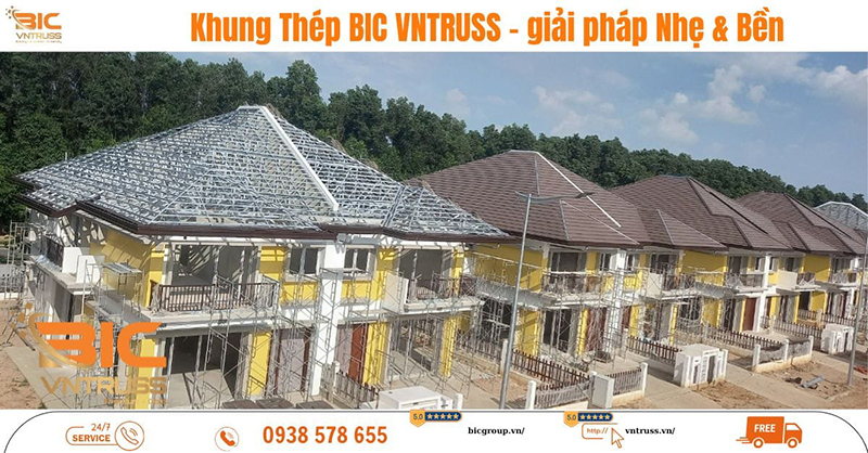 Thi công khung kèo mái - Xà Gồ Thép BIC GROUP - Công Ty Cổ Phần BIC GROUP