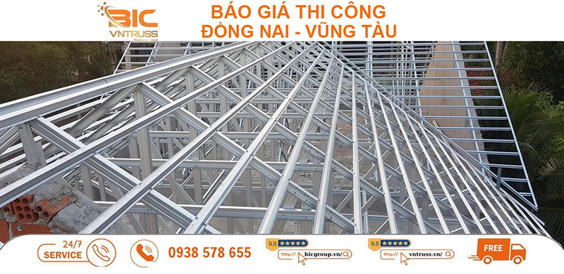 Thi công khung kèo mái - Xà Gồ Thép BIC GROUP - Công Ty Cổ Phần BIC GROUP