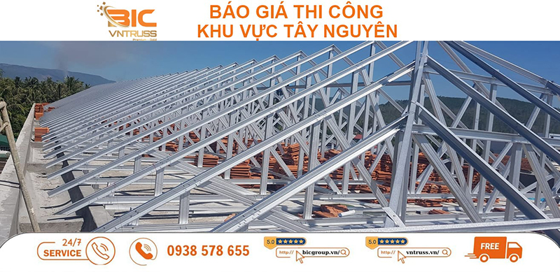 Thi công khung kèo mái - Xà Gồ Thép BIC GROUP - Công Ty Cổ Phần BIC GROUP