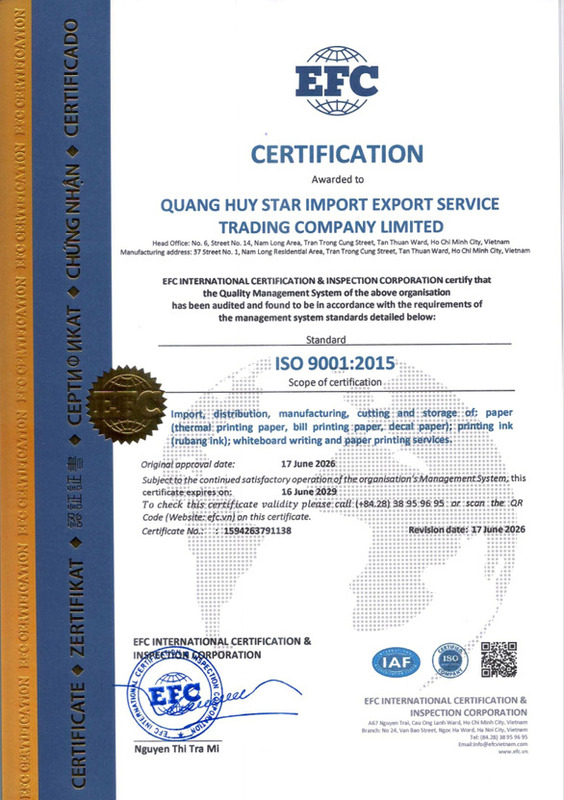 Chứng nhận ISO 9001:2015