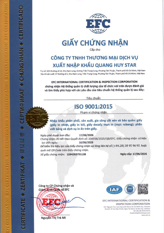 Chứng nhận ISO 9001:2015