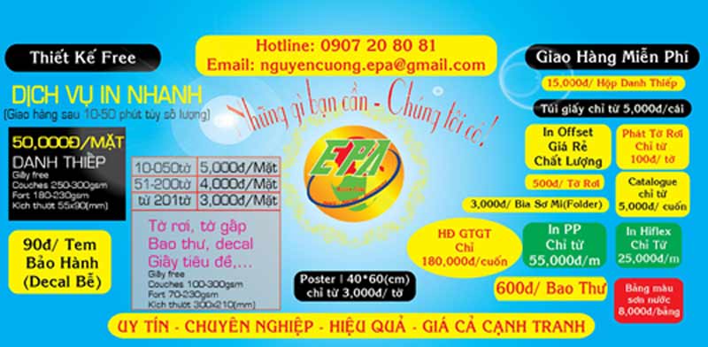 Banner dịch vụ - Công Ty TNHH MTV Quảng Cáo Nguyễn Cường
