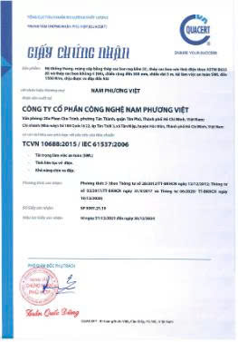 Giấy chứng nhận TCVN 10688:2015 / IEC 61537:2006