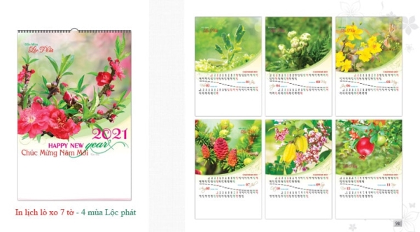 In lịch lò xo - In Bắc Việt - Công Ty TNHH In Thiết Kế Bắc Việt
