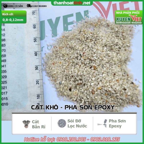 Cát thạch anh chuyên pha sơn Epoxy - Vật Liệu Lọc Nước Xuyên Việt - Công Ty TNHH Môi Trường Xuyên Việt