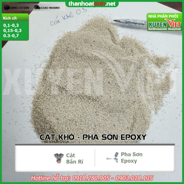 Cát thạch anh khô bắn rỉ tàu, sơn Epoxy - Vật Liệu Lọc Nước Xuyên Việt - Công Ty TNHH Môi Trường Xuyên Việt