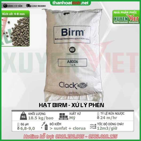 Hạt Birm lọc nước phèn - Vật Liệu Lọc Nước Xuyên Việt - Công Ty TNHH Môi Trường Xuyên Việt