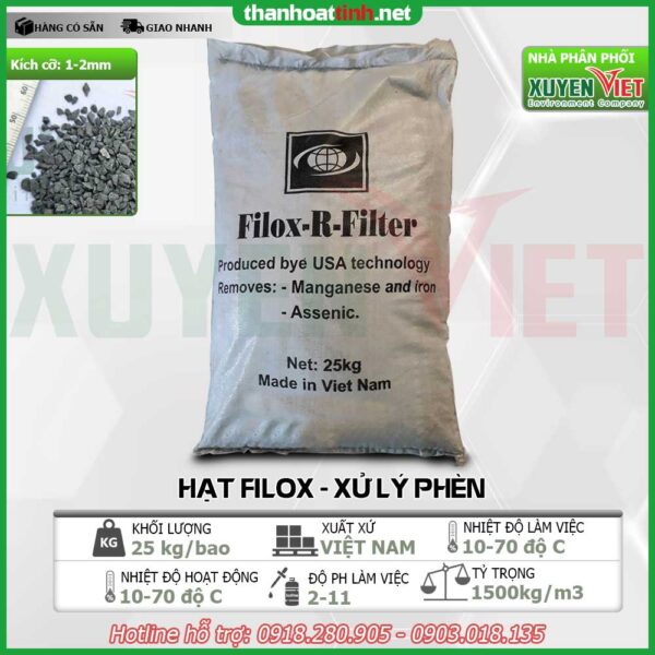 Hạt Filox lọc nước, khử phèn, khử sắt - Vật Liệu Lọc Nước Xuyên Việt - Công Ty TNHH Môi Trường Xuyên Việt
