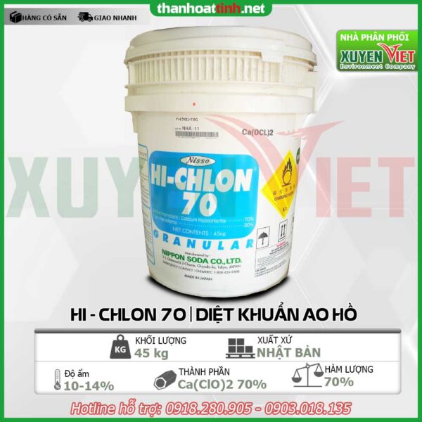 Hóa chất Clorin 70 Nhật - Vật Liệu Lọc Nước Xuyên Việt - Công Ty TNHH Môi Trường Xuyên Việt