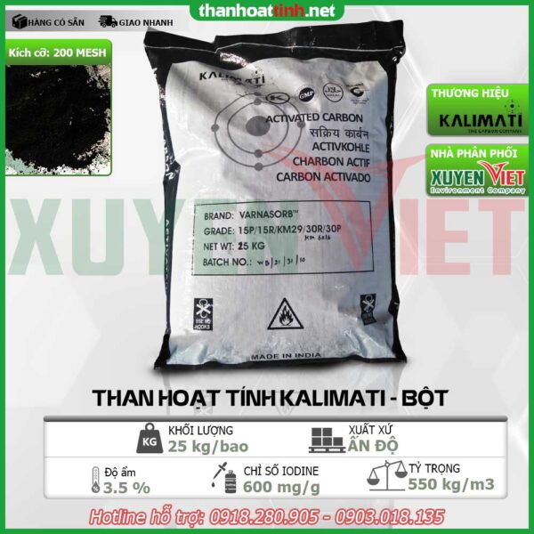 Than hoạt tính Ấn Độ Kalimati - Vật Liệu Lọc Nước Xuyên Việt - Công Ty TNHH Môi Trường Xuyên Việt